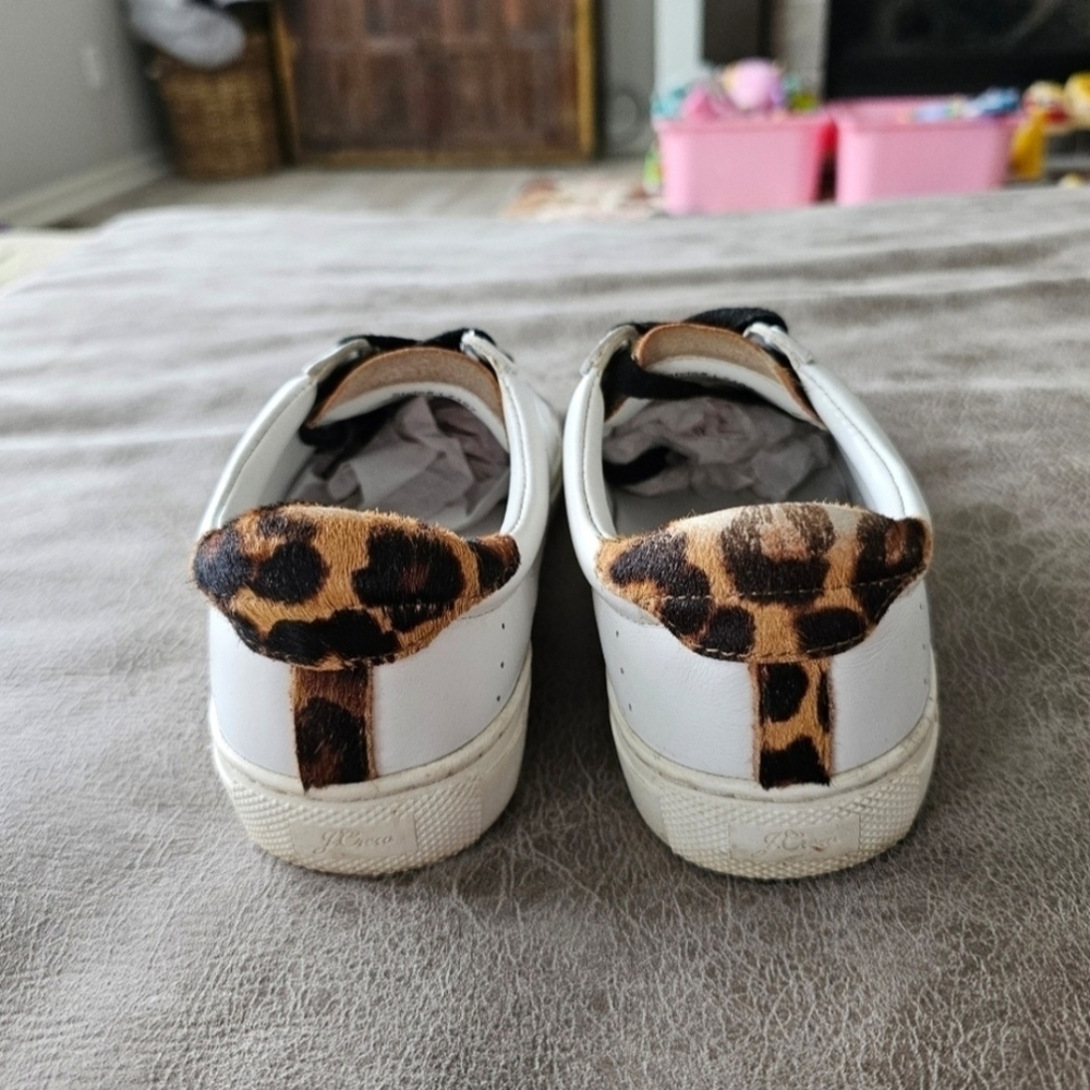 J. Crew Saturday Sneakers With Leopard Callf Hair Detail. - Picture 6 of 8